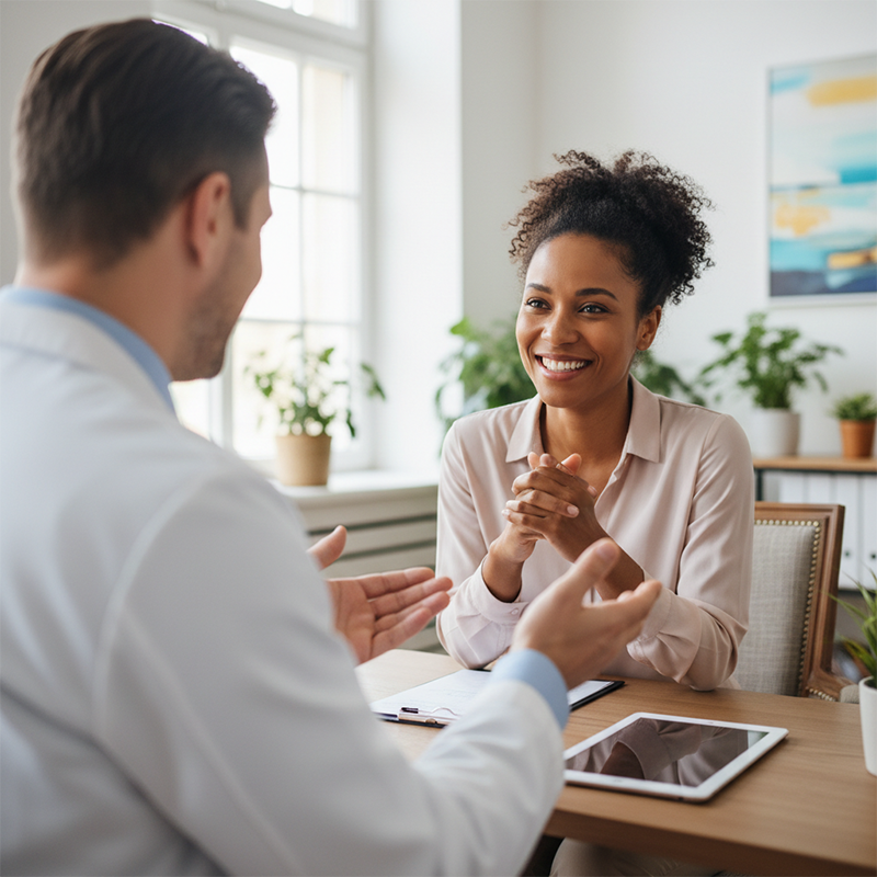 doctor consulting patient