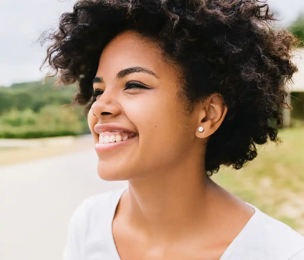 young woman smiling
